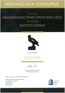 Konkurs o tytuł Krakowskiego Dewelopera Roku